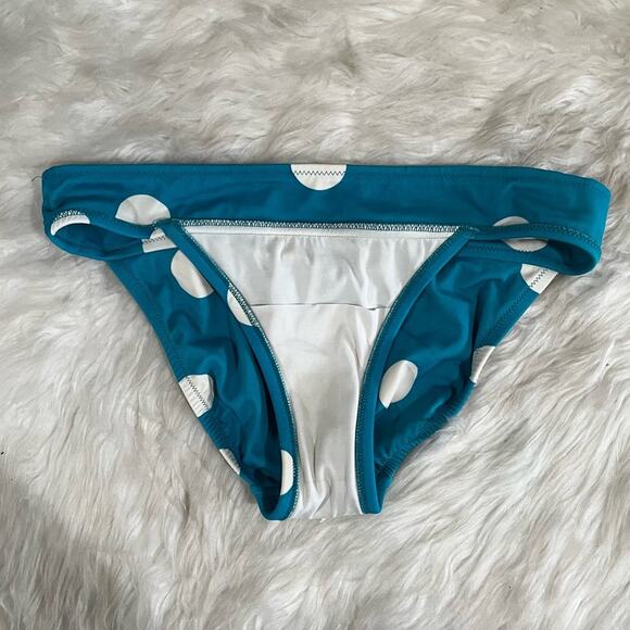 NEW J.Crew Y2K Retro Polka Dot Push-Up High Thigh Mod Cheeky Bikini Swimsuit S/M - Picture 10 of 16